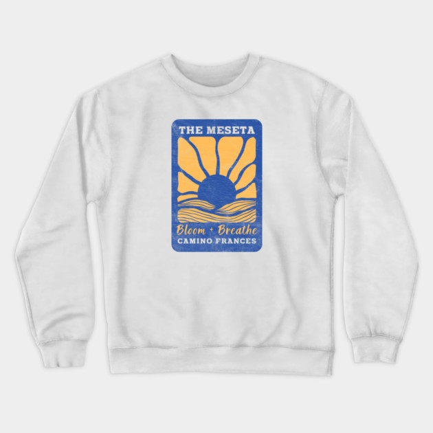 The Meseta on the Camino Sunflower Edition Crewneck Sweatshirt by Camp Happy Hour