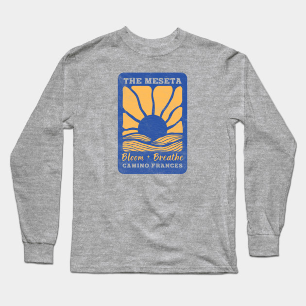 The Meseta on the Camino Sunflower Edition Long Sleeve T-Shirt by Camp Happy Hour