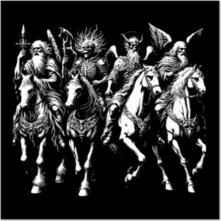 Four horsemen of Apocalypse Posters and Art