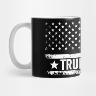 Trump 2028 Grunge American Flag Political Mug