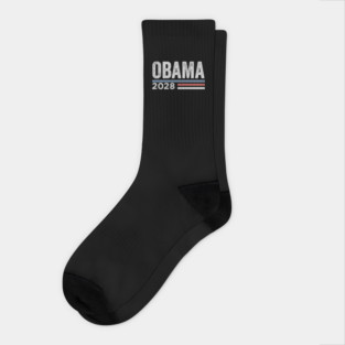 Obama 2028 Retro Distressed Campaign Style Political Socks