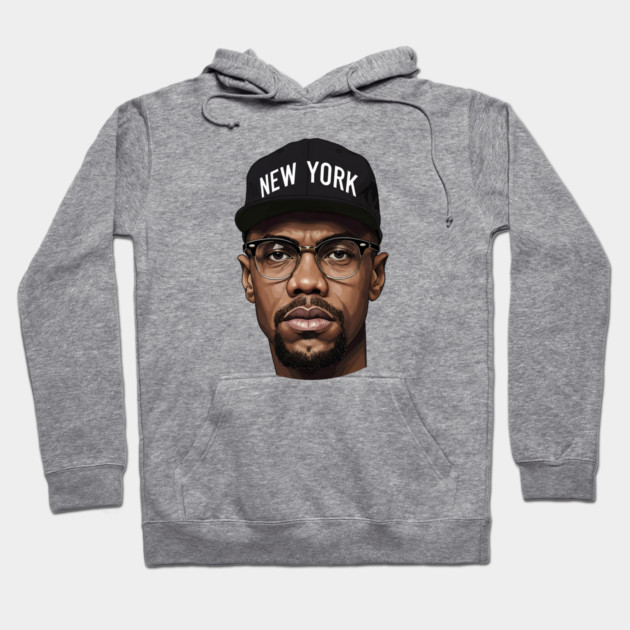Malcolm X New York Hoodie by UrbanLifeApparel