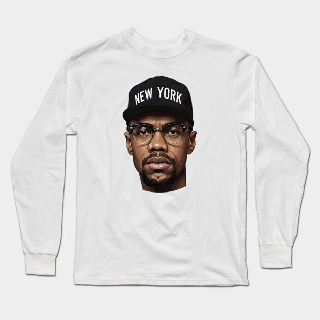 Malcolm X New York Long Sleeve T-Shirt by UrbanLifeApparel