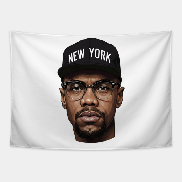 Malcolm X New York Tapestry by UrbanLifeApparel