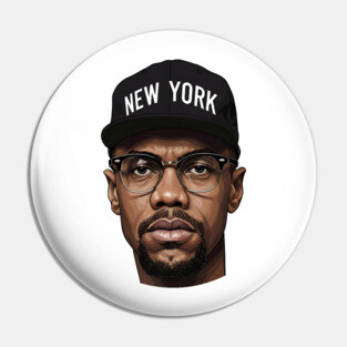 Malcolm X New York Pin