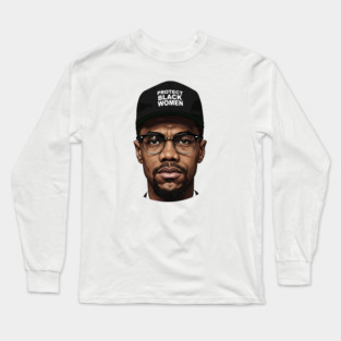 Malcolm X: Protect Black Women Long Sleeve T-Shirt