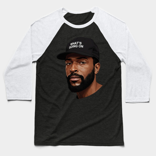 Marvin Gaye: What's Going On Baseball T-Shirt by UrbanLifeApparel