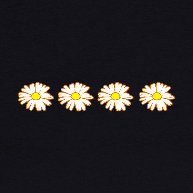 Groovy Daisy Row – Retro Floral by DonWillisJrArt