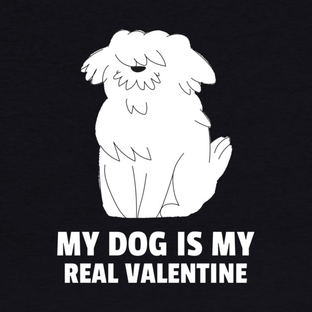 My Dog Is My Real Valentine by Pixel Threads 