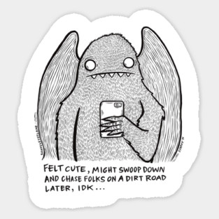 Felt Cute Mothman Magnet