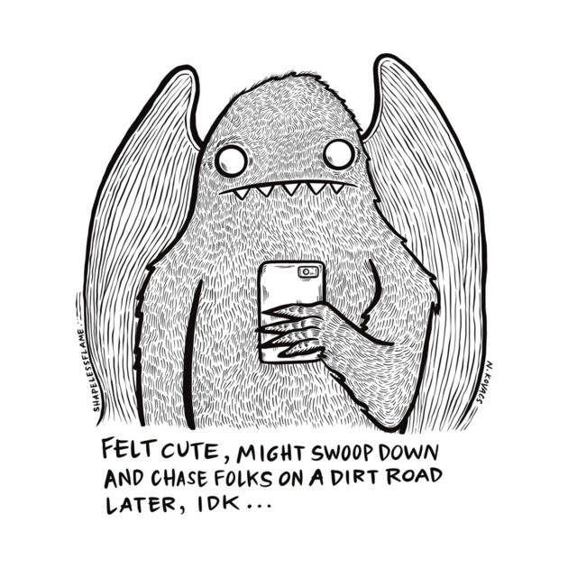 Felt Cute Mothman by shapelessflame