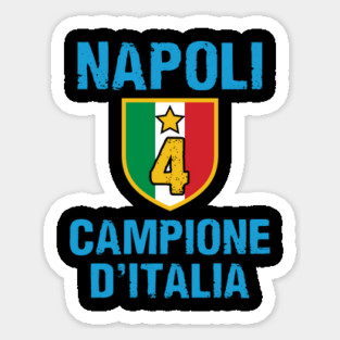 Napoli Campione D'Italia 2025 Celebrativa Quarti Campioni 4 scudetto Celebration Magnet