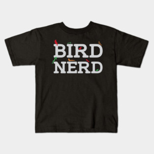 Bird Nerd Bird Gift Watcher Watching Birder Birding Kids T-Shirt