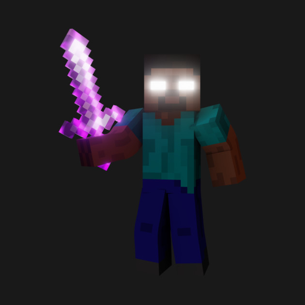 Herobrine Minecraft T-Shirt TeePublic