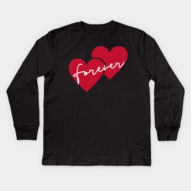 valentine hearts Kids Long Sleeve T-Shirt by Pixel Threads 