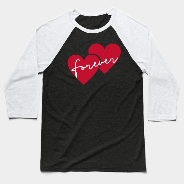 valentine hearts Baseball T-Shirt by Pixel Threads 