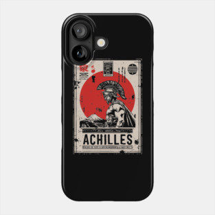 Achilles Warrior Greek Mythology Vintage Poster Phone Case