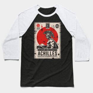 Achilles Warrior Greek Mythology Vintage Poster Baseball T-Shirt