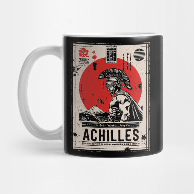 Achilles Warrior Greek Mythology Vintage Poster by TuncGK
