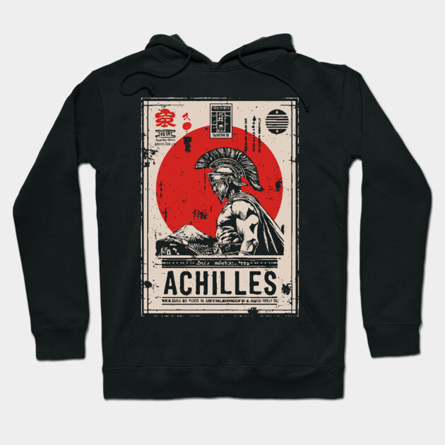 Achilles Warrior Greek Mythology Vintage Poster Hoodie by TuncGK