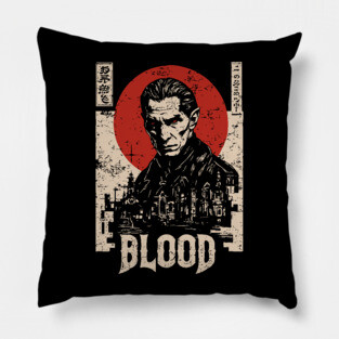 Vampire Hunter Gothic Horror Retro Japan Poster Pillow