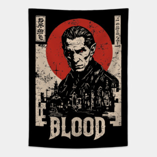 Vampire Hunter Gothic Horror Retro Japan Poster Tapestry