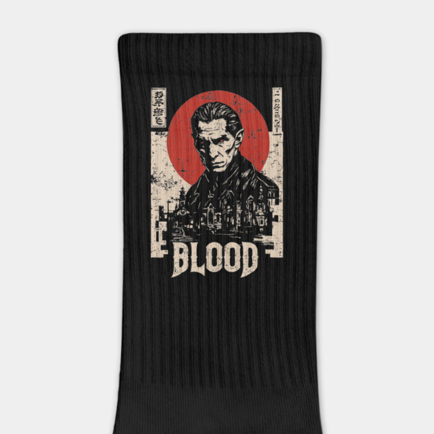 Vampire Hunter Gothic Horror Retro Japan Poster by TuncGK