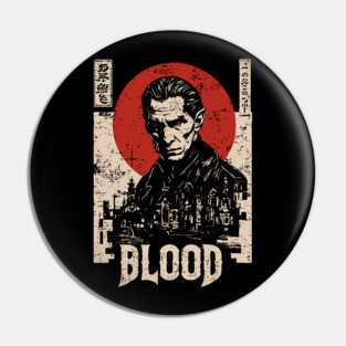 Vampire Hunter Gothic Horror Retro Japan Poster Pin