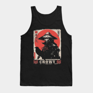 Creepy Scarecrow Raven Horror Retro Japan Poster Tank Top