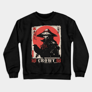 Creepy Scarecrow Raven Horror Retro Japan Poster Crewneck Sweatshirt