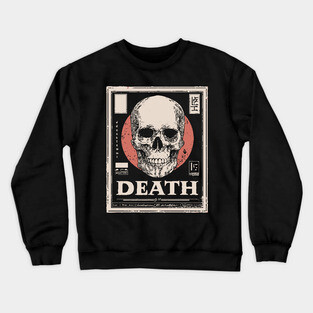 Death Skull Vintage Japan Style Poster Art Crewneck Sweatshirt