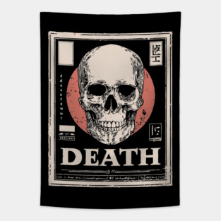 Death Skull Vintage Japan Style Poster Art Tapestry