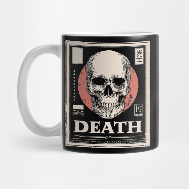 Death Skull Vintage Japan Style Poster Art by TuncGK