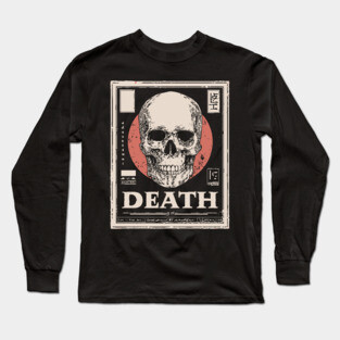 Death Skull Vintage Japan Style Poster Art Long Sleeve T-Shirt