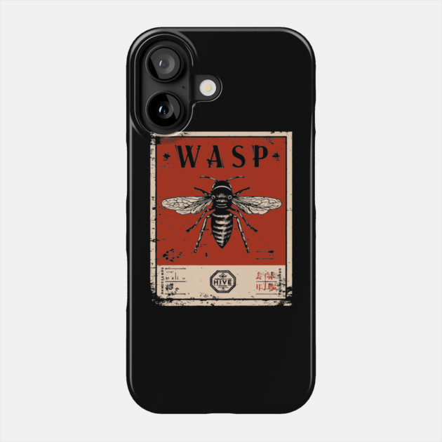 Killer Wasp Insect Horror Retro Japanese Poster Phone Case by TuncGK