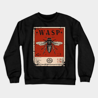 Killer Wasp Insect Horror Retro Japanese Poster Crewneck Sweatshirt