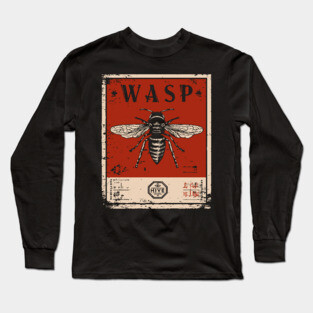 Killer Wasp Insect Horror Retro Japanese Poster Long Sleeve T-Shirt