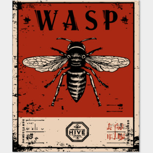 Killer Wasp Insect Horror Retro Japanese Poster Posters and Art