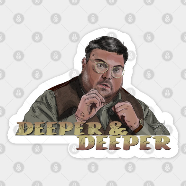 Office Space: Deeper & Deeper Sticker by 51Deesigns