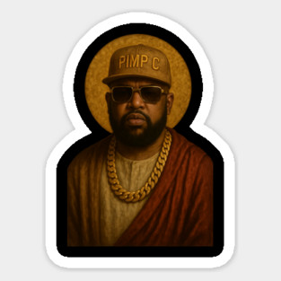 Vintage art // Pimp C Like Jesus // Hip Hop Sticker