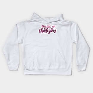 C of C – Watercolor College of Charleston Hand-Lettered Art Kids Hoodie