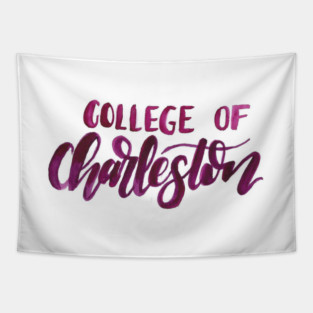 C of C – Watercolor College of Charleston Hand-Lettered Art Tapestry