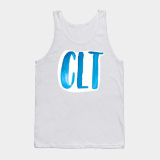 C L T – Watercolor Charlotte Monogram Art Print Tank Top
