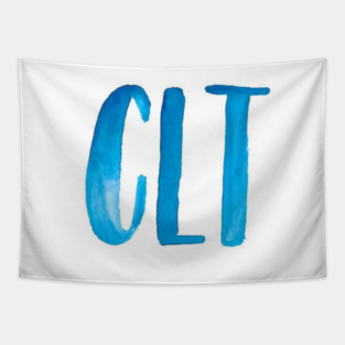 C L T – Watercolor Charlotte Monogram Art Print Tapestry