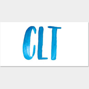 C L T – Watercolor Charlotte Monogram Art Print Posters and Art