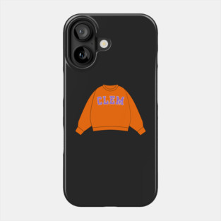 Clem Sweatshirt Sticker - Orange and Purple Phone Case