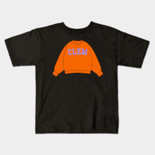 Clem Sweatshirt Sticker - Orange and Purple Kids T-Shirt