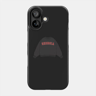 Georgia Varsity Sweatshirt Sticker Phone Case