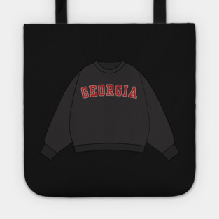 Georgia Varsity Sweatshirt Sticker Tote
