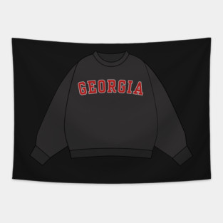 Georgia Varsity Sweatshirt Sticker Tapestry